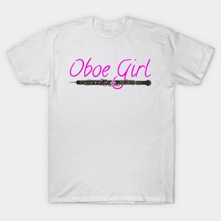 Oboe Girl Oboist Female Woodwind Musician T-Shirt